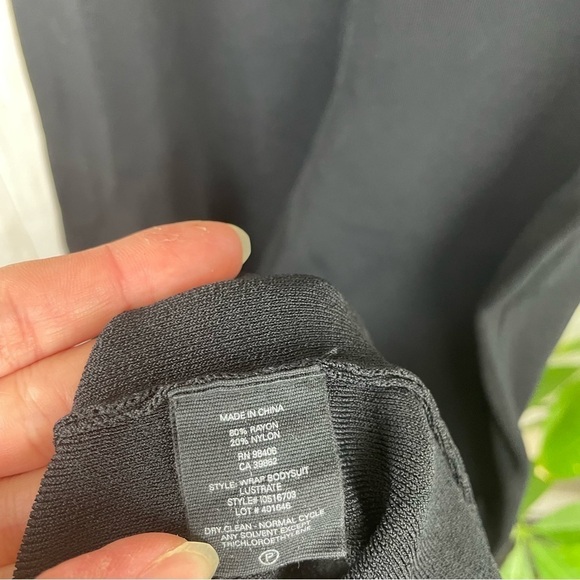 Theory Black Wrap Bodysuit Jumpsuit size P - Picture 10 of 10
